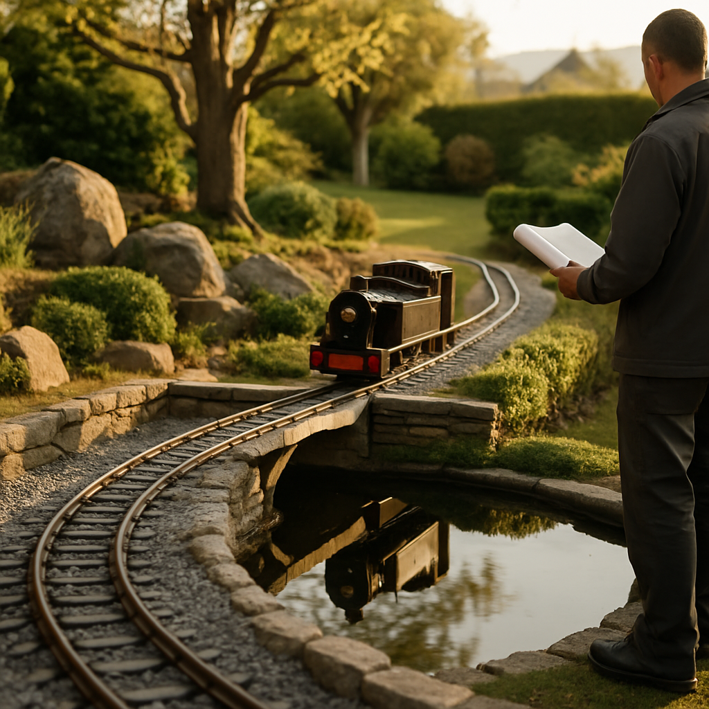 Geländeintegration Gartenbahn vom Spezialisten Emch Gartenbahn AG Schweiz