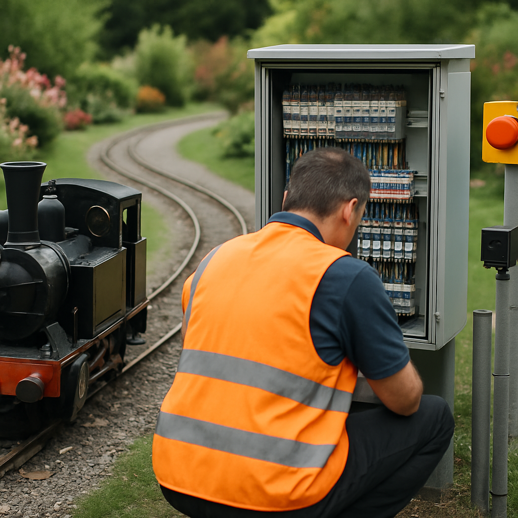 Sicherheitssysteme Integration für Gartenbahnanlagen von Emch Gartenbahn AG (Schweiz)
